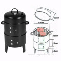 3 in 1 smokeless charcoal barbecue grill smoker